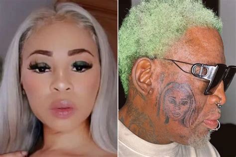 Dennis Rodman Gets Huge Tattoo of Girlfriend Yella Yella on His Face ...