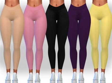 High Waist Athletic Basic Leggings by Saliwa at TSR » Sims 4 Updates