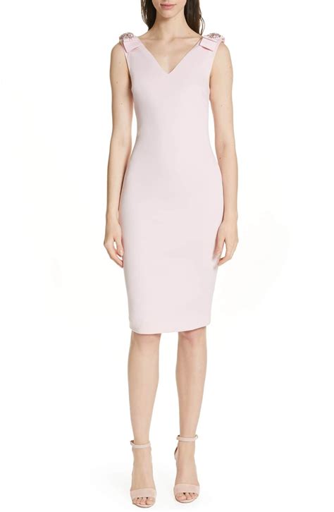 TED BAKER LONDON Belliah Bow Shoulder Body-Con Dress, Main, color ...