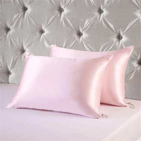 Gilbin Satin Pillowcase for Hair and Skin Silk Pillowcases Set of 4 - with Envelope Closure ...