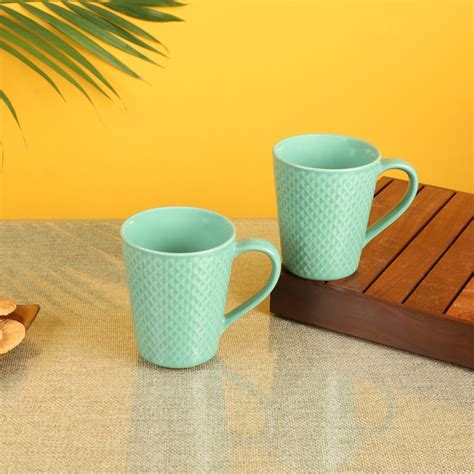 Buy Moorni Turquoise Blue Coffee Mugs Set of 2 in Dubai, Abu Dhabi, Sharjah, UAE | Moorni.com