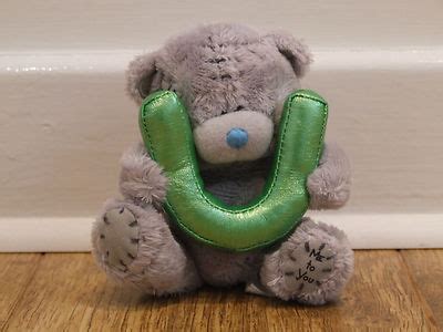Me to You Tatty Teddy Bear - Alphabet Bear - Green Letter U | #314507546