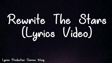 DY - Rewrite The Stars (Lyrics Video) - YouTube