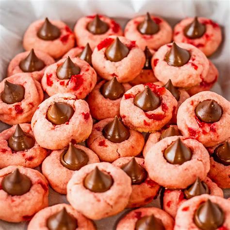 Best Cherry Blossom Cookies With Hershey's Kisses Candies