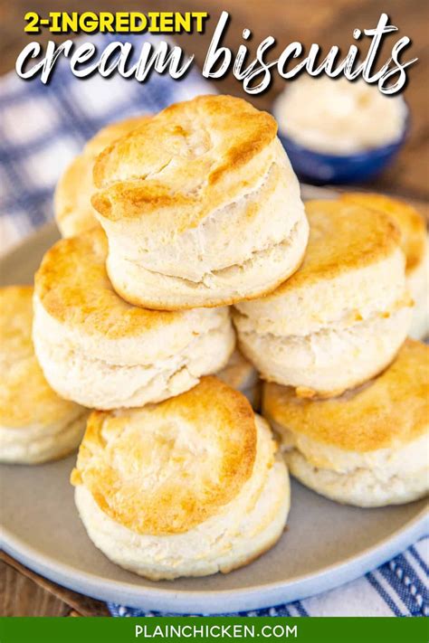 Whip Up a Simple and Healthy Recipe: 2-Ingredient Cream Biscuits 🥇