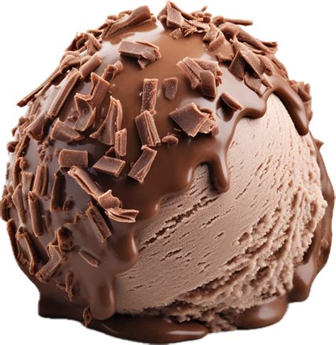 AI generated chocolate ice cream ball png 34922988 PNG