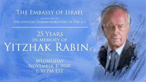 25 Years in memory of Yitzhak Rabin – American Zionist Movement