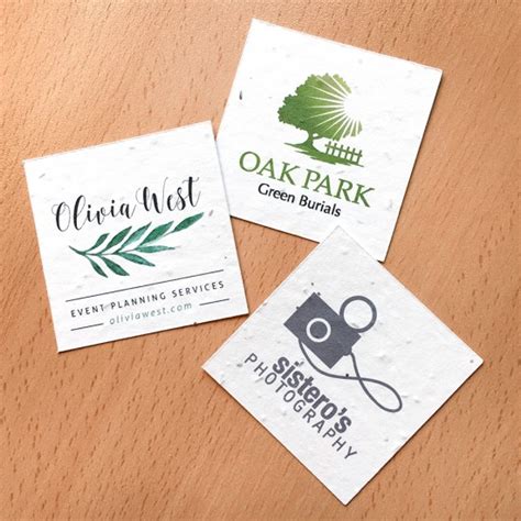 Seed Paper business cards custom printed in full color (single sided) 150 3.5" x 2" lotka - www ...