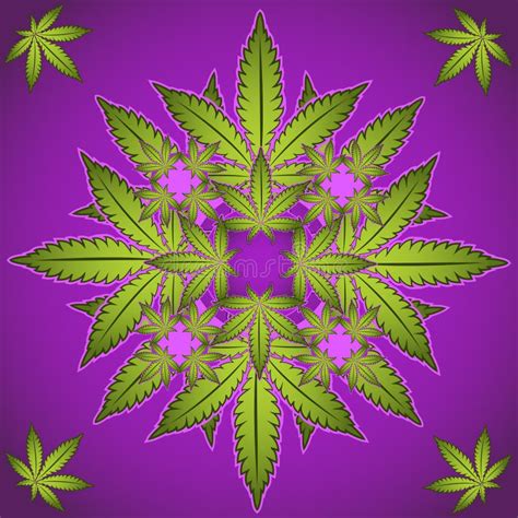 Growing Marijuana Leaf Kaleidoscope Symbol Stock Illustration - Illustration of grunge, heal ...