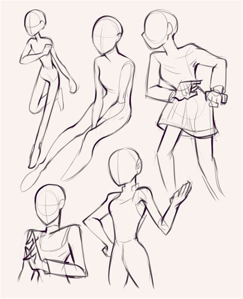 Drawing drill #39: Poses, faces and hands | Smirking Raven