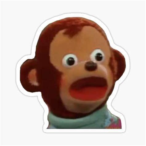 "shocked monkey meme Sticker" Sticker for Sale by TimKubach | Redbubble