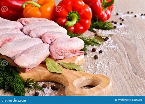 Raw chicken wings stock photo. Image of meal, poultry - 49918700