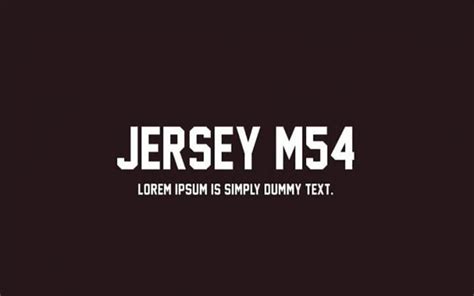 Jersey M54 Font Free Download