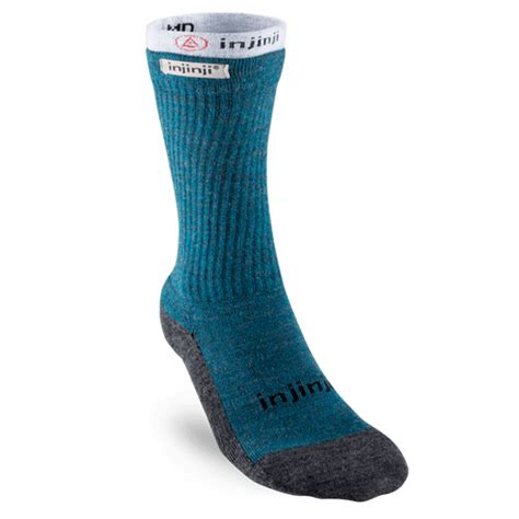 Injinji Womens Hiker + Liner Combo Socks (Blue & Heather Grey) | Feetus