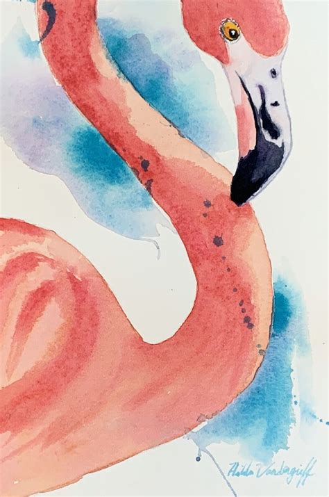 Flamingo Original Watercolor Painting | eBay