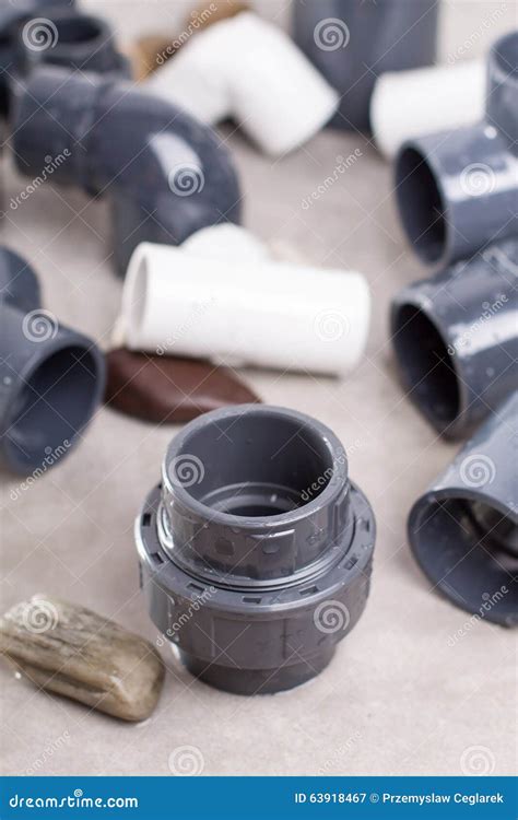 System PVC-U fittings stock image. Image of elbow, coupler - 63918467