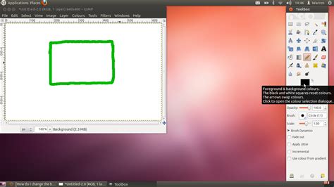 How do I change the bucket fill colour in Gimp Image Editor? - Ask Ubuntu