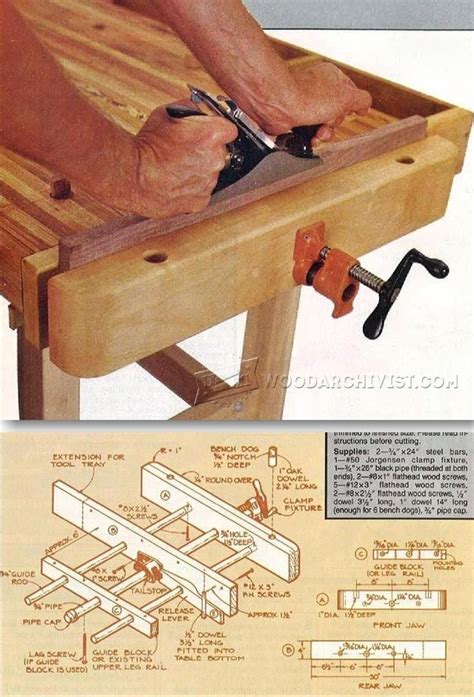 DIY Bench Vise - Workshop Solutions Projects, Tips and Tricks ... | Woodworking workbench ...