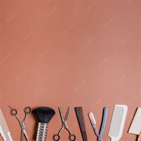 Premium Photo | Various barber tools on bright background