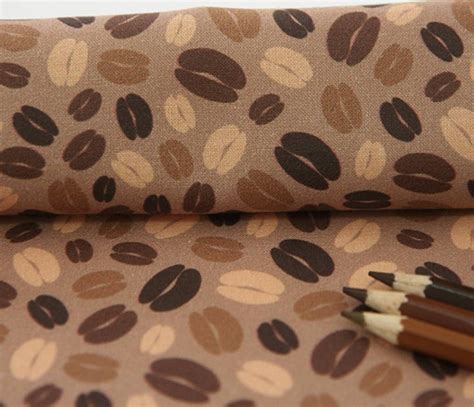 Coffee Bean Patterned Fabric Cute Sewing Quilt Made in - Etsy