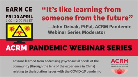 ACRM Pandemic Webinar 10 APRIL 2020 | ACRM.org/pandemicwebin… | Flickr