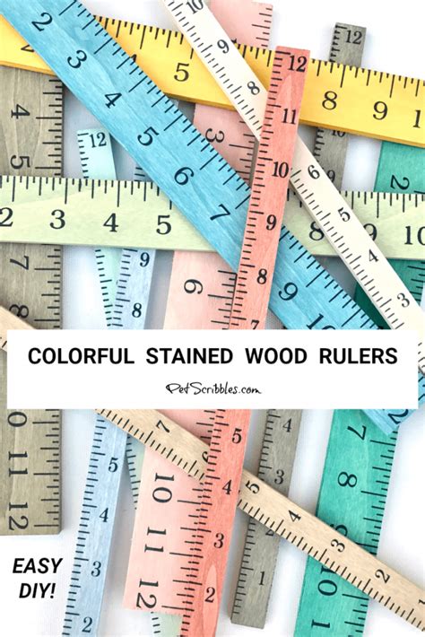 Ruler Crafts: How to make colorful stained rulers - Garden Sanity by Pet Scribbles