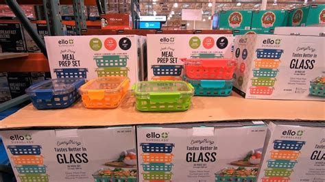 ELLO DURAGLASS MEAL PREP SET FOOD STORAGE CONTAINERS AT COSTCO CLOSE UP LOOK - YouTube
