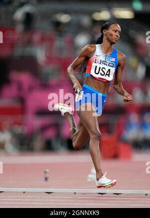 Dalilah Muhammad competing in the 2020 Tokyo Olympics Stock Photo - Alamy