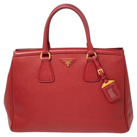 Prada Red Patent Spazzolato Leather Large Double Zip Tote at 1stDibs | red patent handbag, large ...