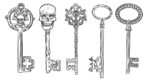 Skeleton Key Drawing / Download skeleton key stock vectors. - Willock ...