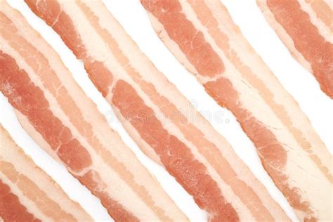 Surface Coated with Raw Bacon Slices Stock Image - Image of cured ...