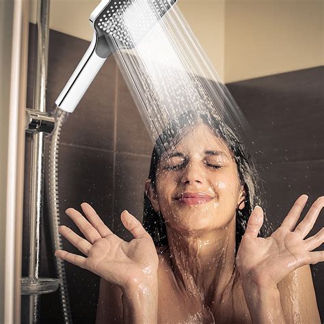 Shower Head Clearance High-Pressure Handheld Showerhead - Hard Water High Pressure4 Spray Modes ...