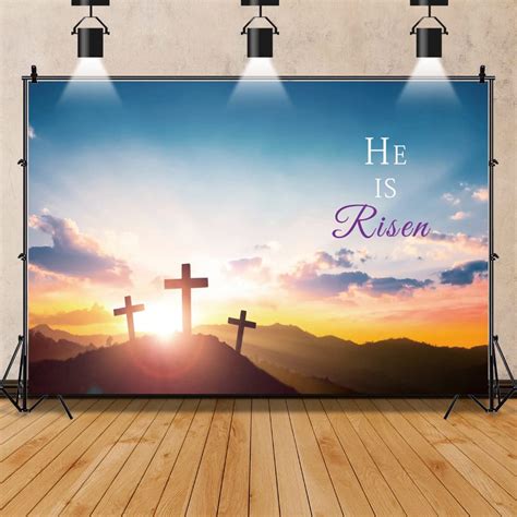 Buy Easter Resurrection of Jesus Backdrop 10x8ft He is Risen ...