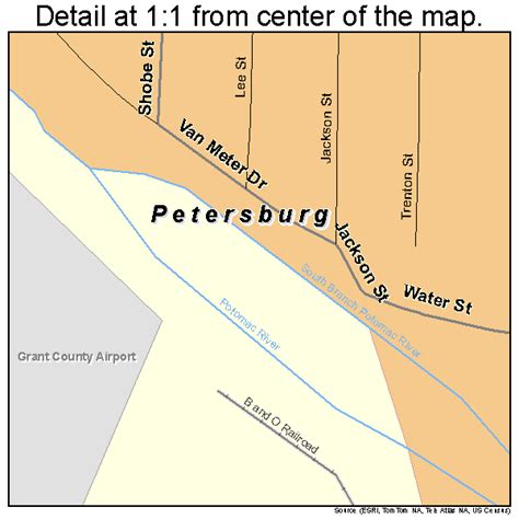 Petersburg West Virginia Street Map 5462956