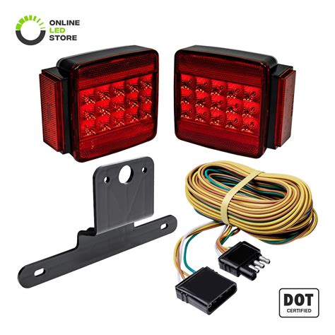 LED Trailer Tail Light Kit [34 High-Vis LEDs] [IP67 Submersible Waterproof] [DOT Approved ...