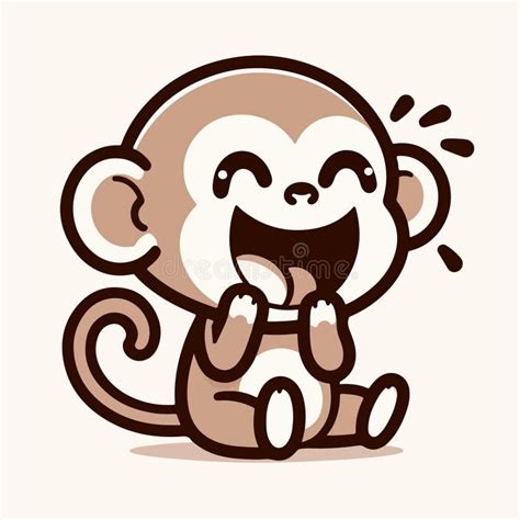 Happy Little Monkey Cartoon Stock Illustration - Illustration of ...