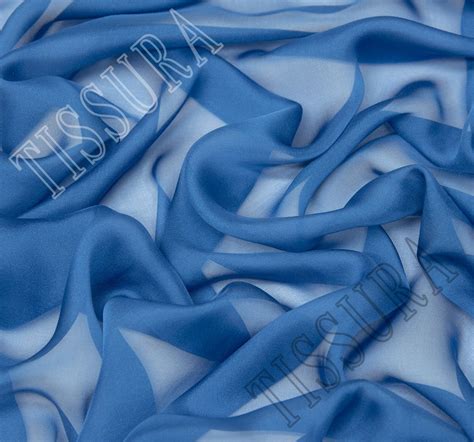 Blue Silk Chiffon Fabric: 100% Silk Fabrics from France by Belinac, SKU 00036460 at $4790 — Buy ...