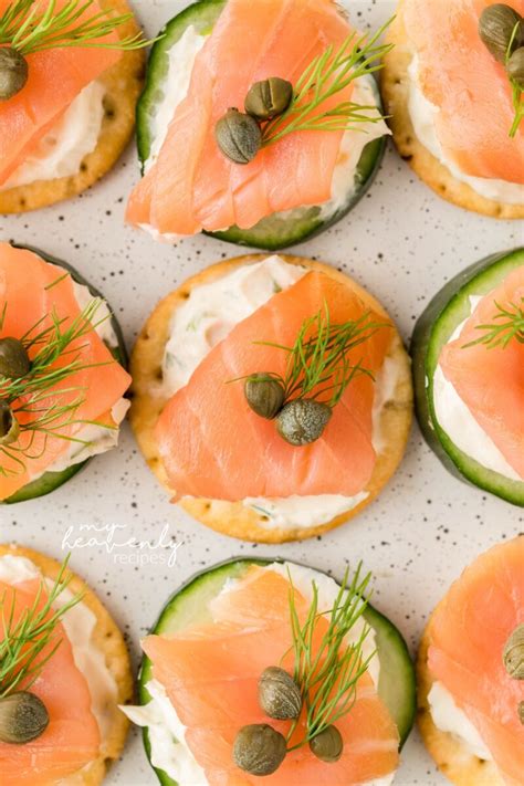 Smoked Salmon Appetizer Bites - My Heavenly Recipes