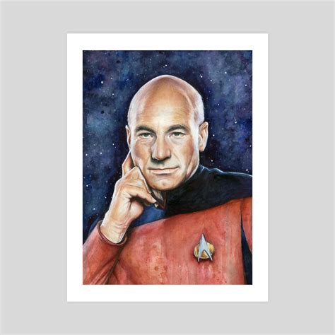 Captain Jean-Luc Picard Star Trek Art, an art print by Olga Shvartsur ...