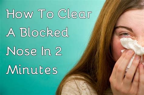 How To Clear A Blocked Nose In 2 Minutes