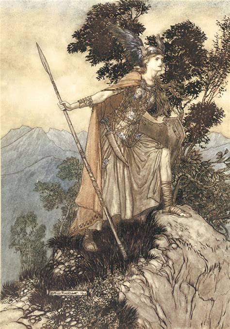 Ilustración de Brünnhilde por Arthur Rackham (1867-1939). En la ...