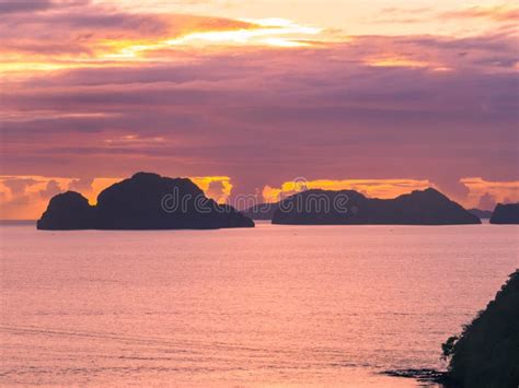 Sunset in El Nido, Palawan, Philippines Stock Image - Image of philippines, paradise: 283625313