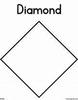 Diamond Shape Coloring Page sketch template