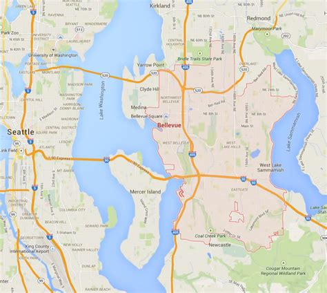 Bellevue Washington Map - United States