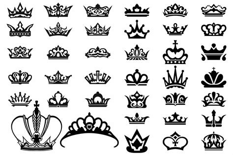 Symbols crowns | Custom-Designed Icons ~ Creative Market