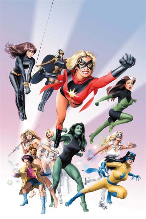 Team Girls | Marvel posters, Comics girls, Female superhero