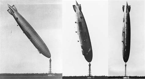 700 Foot Long Airship, USS Los Angeles Goes Tail Up on August, 25, 1927 ~ Vintage Everyday