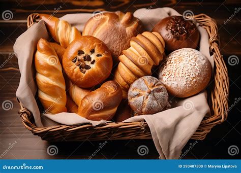 Bountiful Display of Various Bread Types, Lovingly Baked at the Local Bakery. Abundance of ...