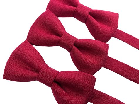 Red Bow Tie / Red Bow Tie and Suspenders / Groomsmen Bow Tie / | Etsy