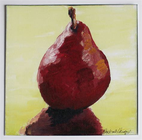 Little Red Pear 6" x 6" Print - Rachel Lynn Heisey Design